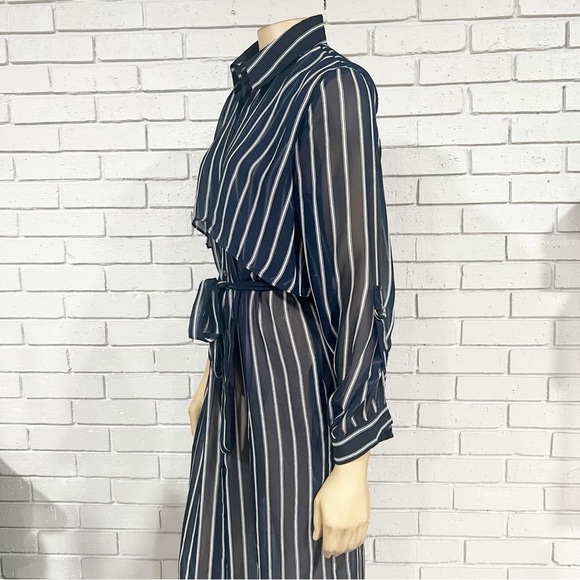 J.O.A Women’s Stripe Shirtdress - Picture 4 of 9